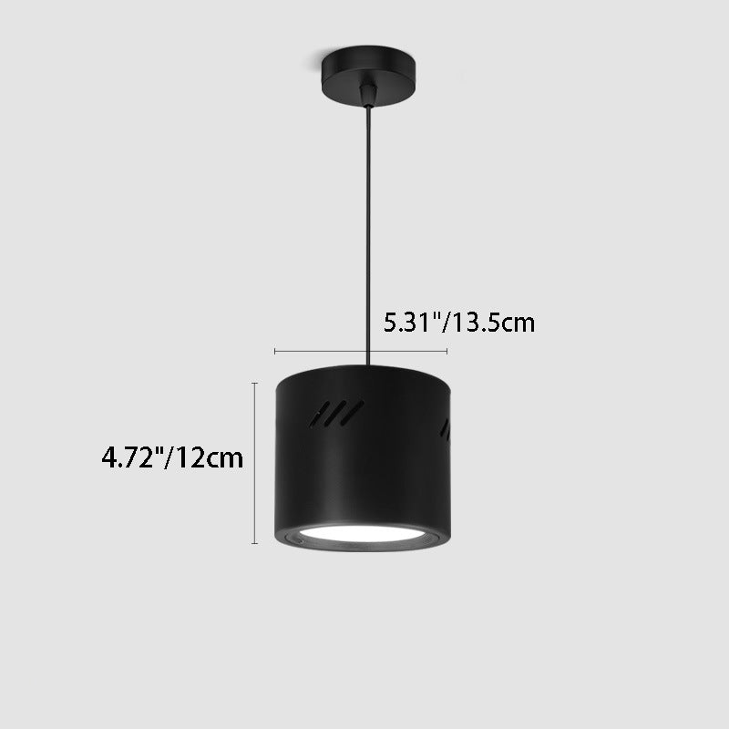 Moderner minimalistischer Aluminium-PC-Rundzylinder-LED-Pendelleuchte für den Flur 