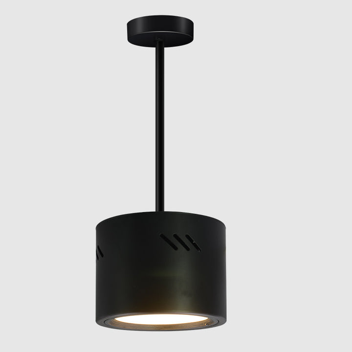 Moderner minimalistischer Aluminium-PC-Rundzylinder-LED-Pendelleuchte für den Flur 