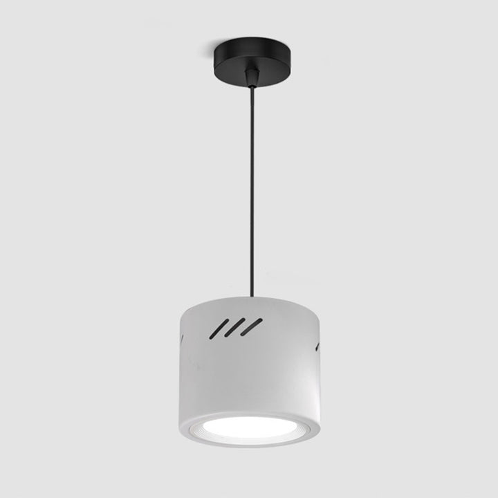 Moderner minimalistischer Aluminium-PC-Rundzylinder-LED-Pendelleuchte für den Flur 