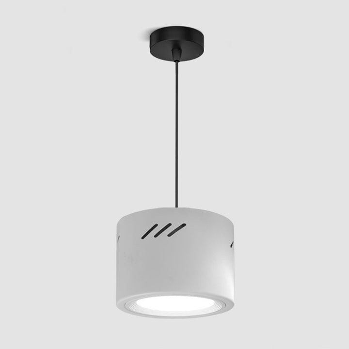 Moderner minimalistischer Aluminium-PC-Rundzylinder-LED-Pendelleuchte für den Flur 