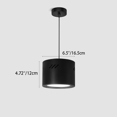 Lámpara colgante LED cilíndrica redonda de aluminio minimalista moderna para pasillo 