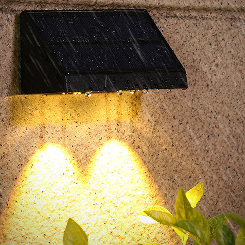 Moderne Einfachheit Solar Wasserdicht ABS PMMA Rechteckige LED Wandleuchte Für Außenbereich Terrasse 