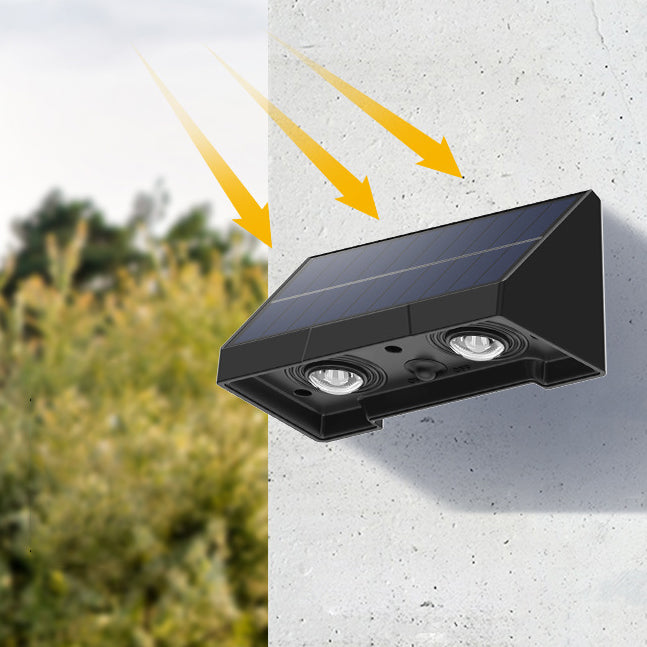 Moderne Einfachheit Solar Wasserdicht ABS PMMA Rechteckige LED Wandleuchte Für Außenbereich Terrasse 