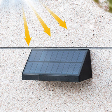 مصباح حائط LED مستطيل مقاوم للماء من ABS PMMA بتصميم بسيط حديث للطاقة الشمسية للفناء الخارجي 