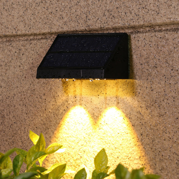 Moderne Einfachheit Solar Wasserdicht ABS PMMA Rechteckige LED Wandleuchte Für Außenbereich Terrasse 