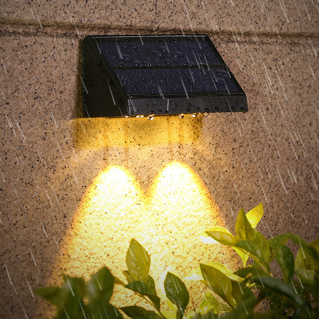 Moderne Einfachheit Solar Wasserdicht ABS PMMA Rechteckige LED Wandleuchte Für Außenbereich Terrasse 