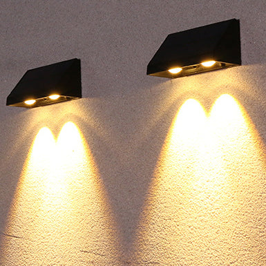 Moderne Einfachheit Solar Wasserdicht ABS PMMA Rechteckige LED Wandleuchte Für Außenbereich Terrasse 