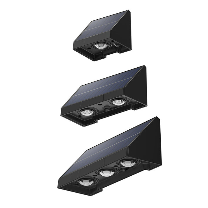 Moderne Einfachheit Solar Wasserdicht ABS PMMA Rechteckige LED Wandleuchte Für Außenbereich Terrasse 