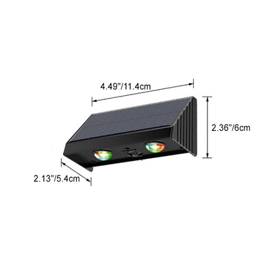 مصباح حائط LED مستطيل مقاوم للماء من ABS PMMA بتصميم بسيط حديث للطاقة الشمسية للفناء الخارجي 
