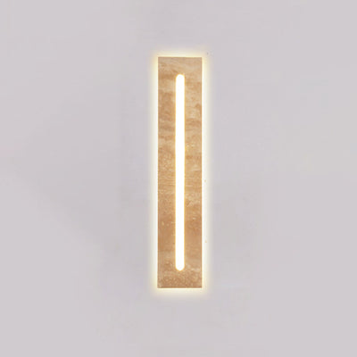 Contemporary Nordic Waterproof Travertine Acrylic Rectangular Strip LED Wall Sconce Lamp For Outdoor Patio