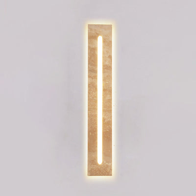 Contemporary Nordic Waterproof Travertine Acrylic Rectangular Strip LED Wall Sconce Lamp For Outdoor Patio