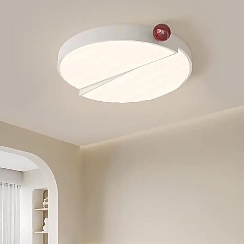 Zeitgenössische Nordic Iron PVC Runde Quadrat Welle Textur Kugel LED Deckenleuchte für Schlafzimmer 