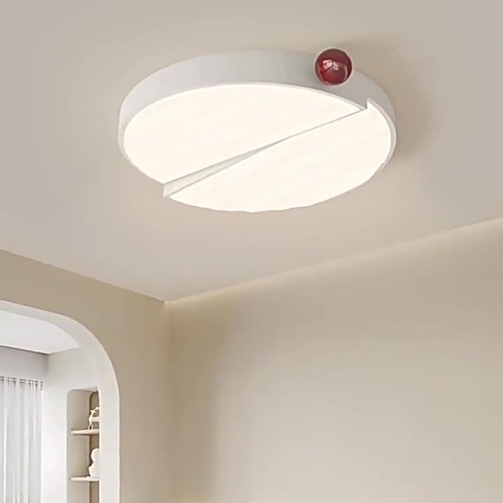 Zeitgenössische Nordic Iron PVC Runde Quadrat Welle Textur Kugel LED Deckenleuchte für Schlafzimmer 