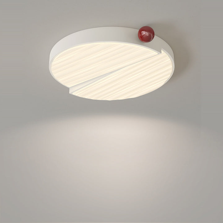 Zeitgenössische Nordic Iron PVC Runde Quadrat Welle Textur Kugel LED Deckenleuchte für Schlafzimmer 