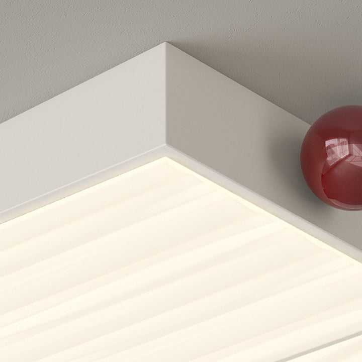 Zeitgenössische Nordic Iron PVC Runde Quadrat Welle Textur Kugel LED Deckenleuchte für Schlafzimmer 