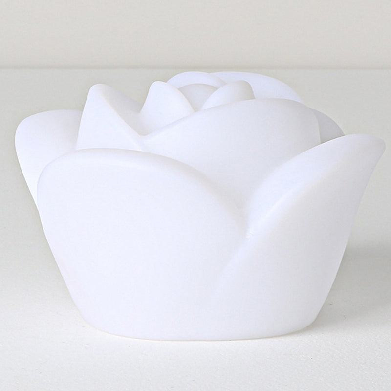 Lampe de table LED en forme de rose rechargeable et étanche en PE créatif contemporain, veilleuse pour table de chevet 