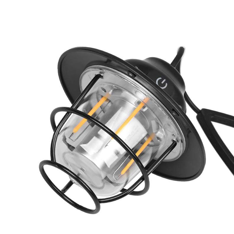 Lumière extérieure LED en forme de strobile pour jardin, contemporaine rétro, rechargeable, étanche, en fer, silice, ABS, PC 