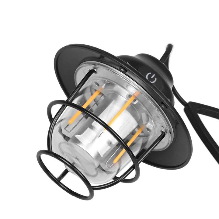 Lumière extérieure LED en forme de strobile pour jardin, contemporaine rétro, rechargeable, étanche, en fer, silice, ABS, PC 