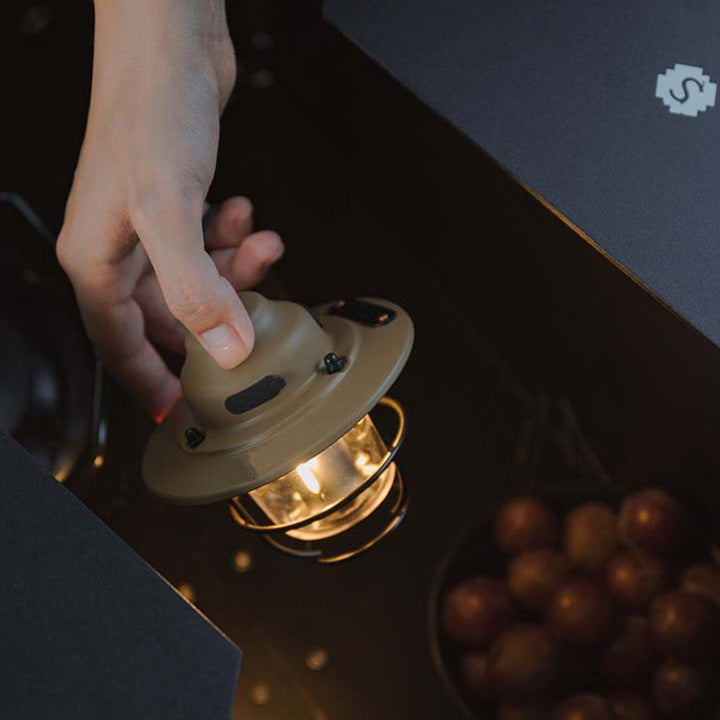 Lumière extérieure LED en forme de strobile pour jardin, contemporaine rétro, rechargeable, étanche, en fer, silice, ABS, PC 