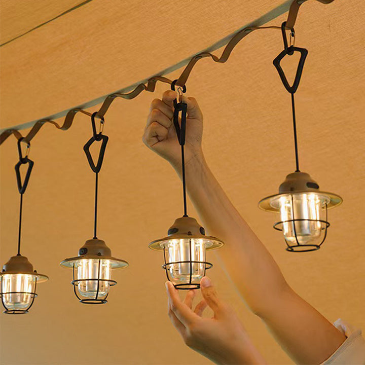 Lumière extérieure LED en forme de strobile pour jardin, contemporaine rétro, rechargeable, étanche, en fer, silice, ABS, PC 
