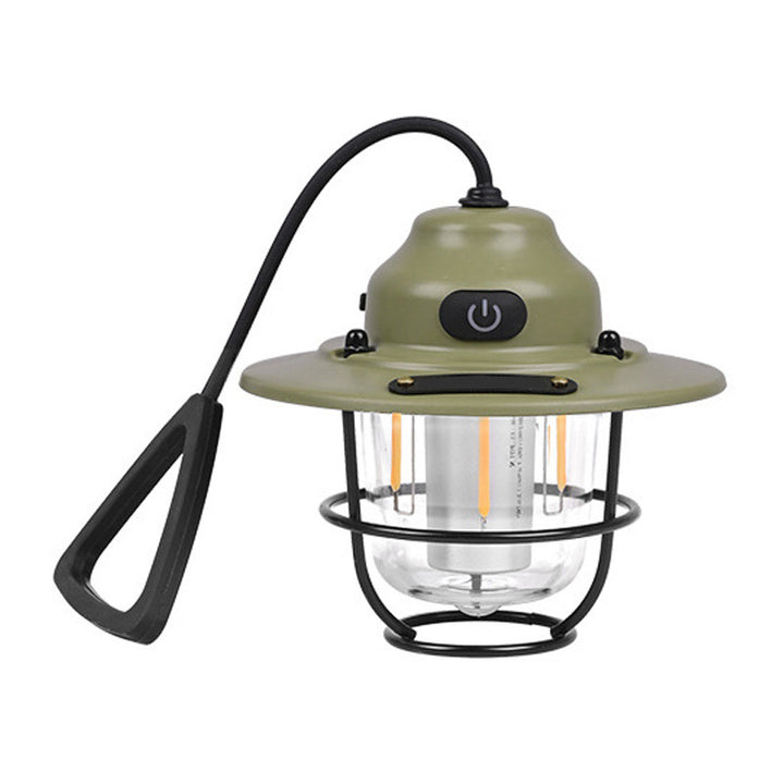 Lumière extérieure LED en forme de strobile pour jardin, contemporaine rétro, rechargeable, étanche, en fer, silice, ABS, PC 