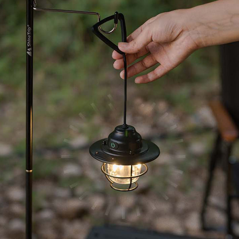 Lumière extérieure LED en forme de strobile pour jardin, contemporaine rétro, rechargeable, étanche, en fer, silice, ABS, PC 