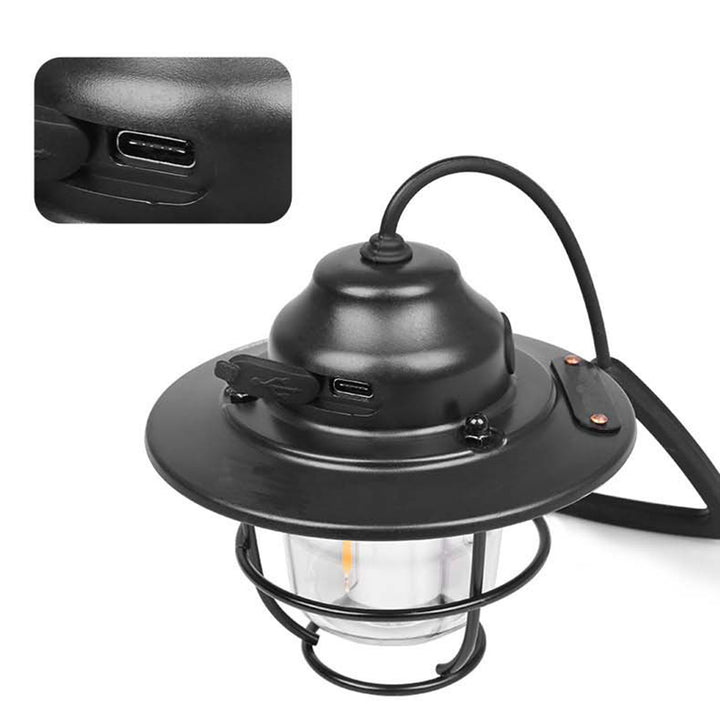 Lumière extérieure LED en forme de strobile pour jardin, contemporaine rétro, rechargeable, étanche, en fer, silice, ABS, PC 