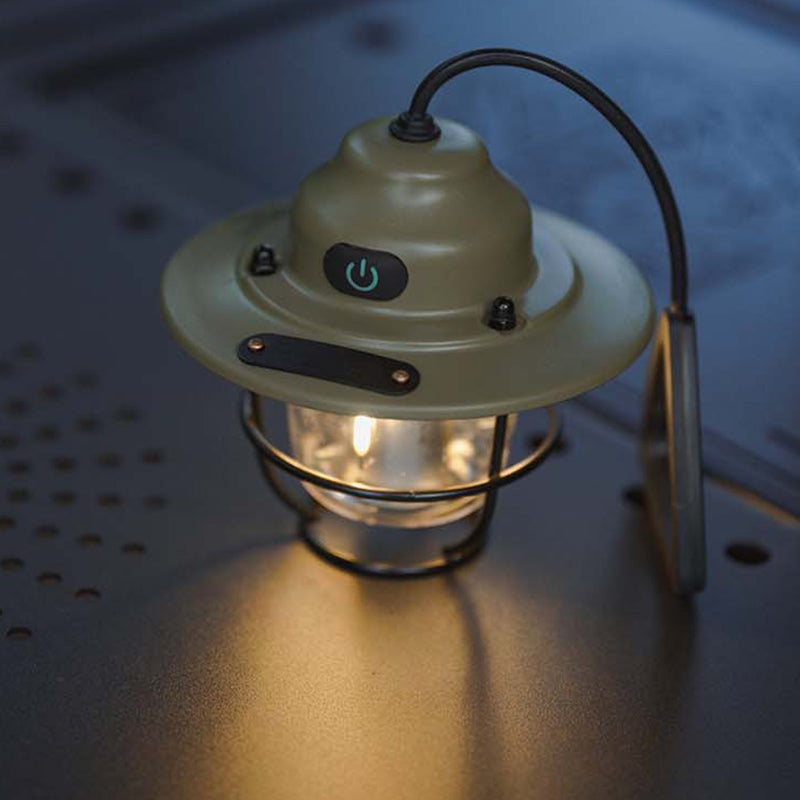 Lumière extérieure LED en forme de strobile pour jardin, contemporaine rétro, rechargeable, étanche, en fer, silice, ABS, PC 