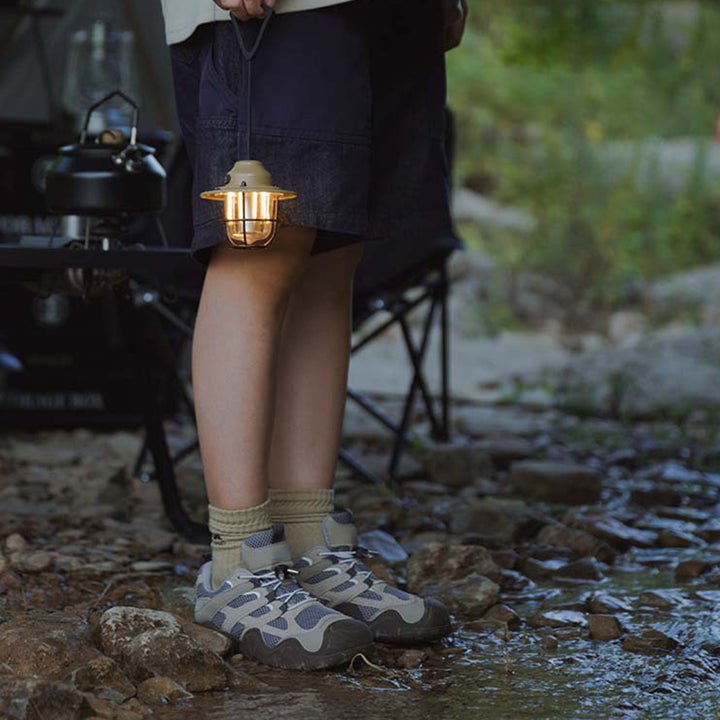 Lumière extérieure LED en forme de strobile pour jardin, contemporaine rétro, rechargeable, étanche, en fer, silice, ABS, PC 