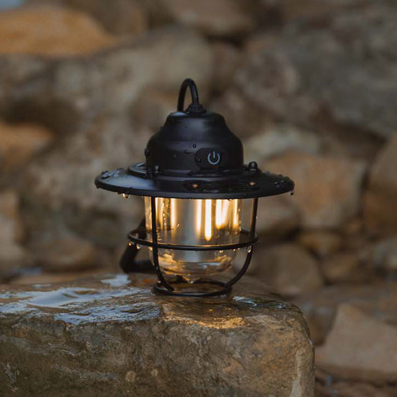 Lumière extérieure LED en forme de strobile pour jardin, contemporaine rétro, rechargeable, étanche, en fer, silice, ABS, PC 