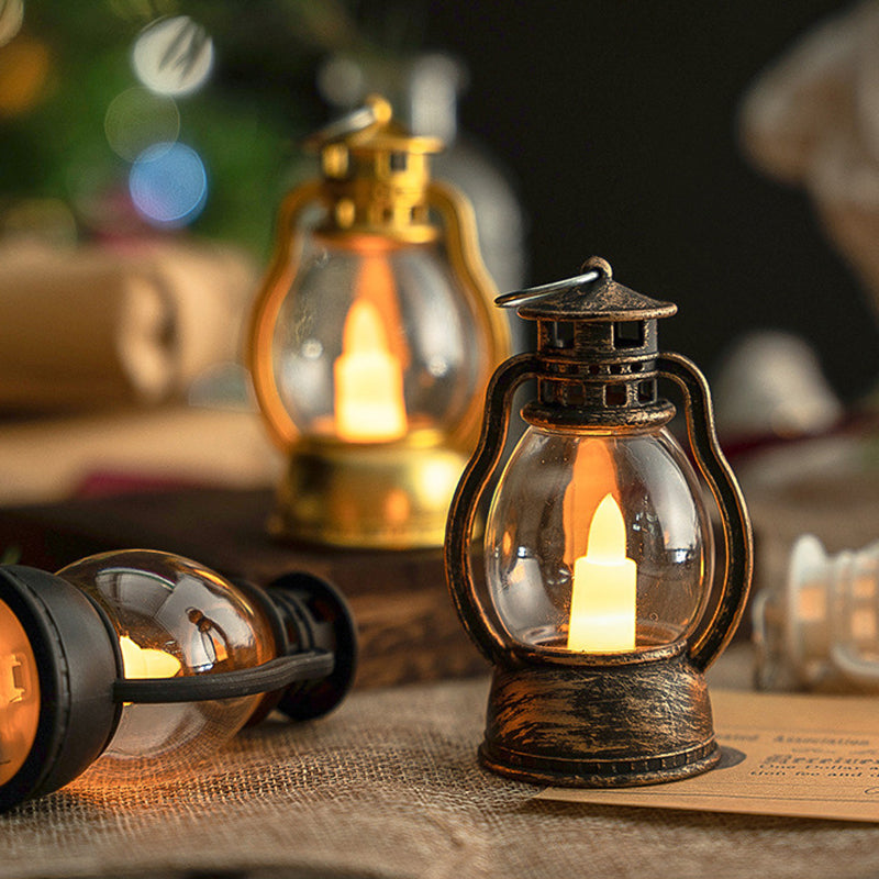 Zeitgenössische Retro-Batterie-PP-Kerzenpferd-Laterne LED-Tischlampe Nachtlicht für das Schlafzimmer 