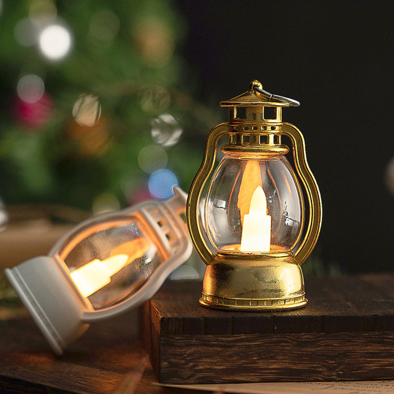 Zeitgenössische Retro-Batterie-PP-Kerzenpferd-Laterne LED-Tischlampe Nachtlicht für das Schlafzimmer 