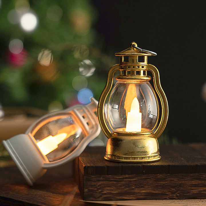 Zeitgenössische Retro-Batterie-PP-Kerzenpferd-Laterne LED-Tischlampe Nachtlicht für das Schlafzimmer 