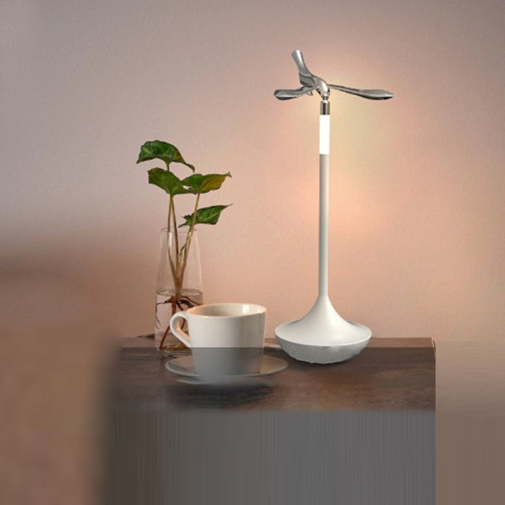 Lampe de table LED rotative en aluminium acrylique rechargeable scandinave contemporaine avec oiseau volant pour chevet 
