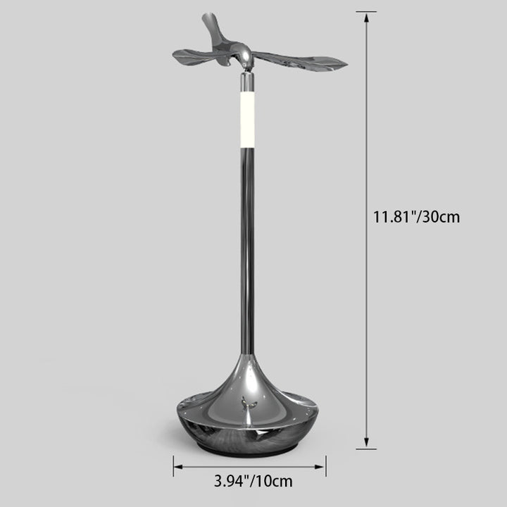 Lampe de table LED rotative en aluminium acrylique rechargeable scandinave contemporaine avec oiseau volant pour chevet 
