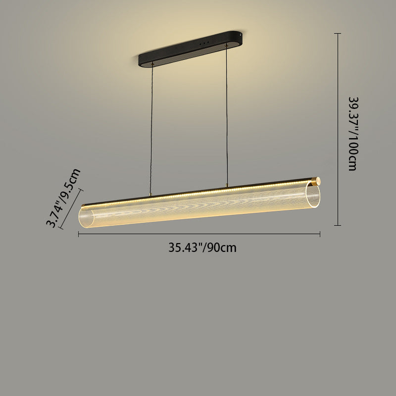 Simplicité moderne Fer Aluminium Acrylique Rond Elliptique Bande Carrée Motif LED Lustres Lumière d&