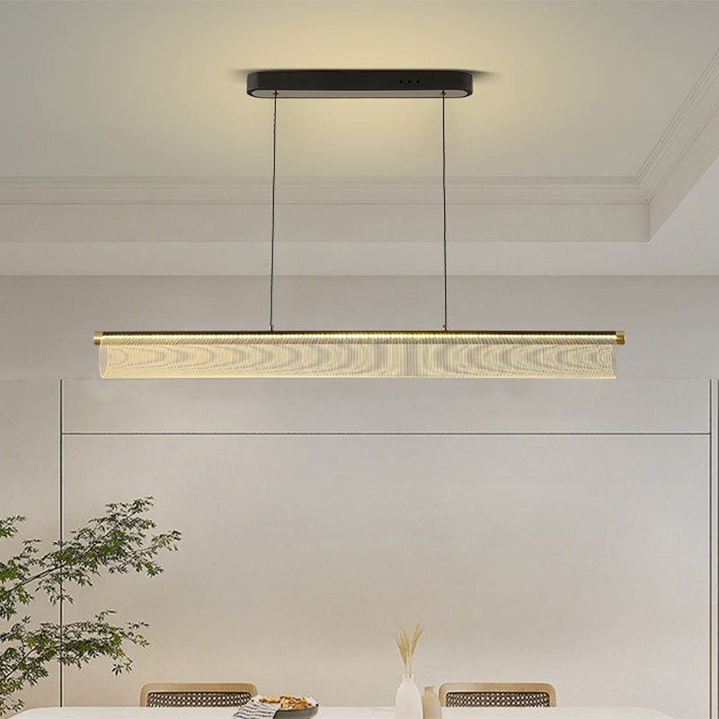 Simplicité moderne Fer Aluminium Acrylique Rond Elliptique Bande Carrée Motif LED Lustres Lumière d&