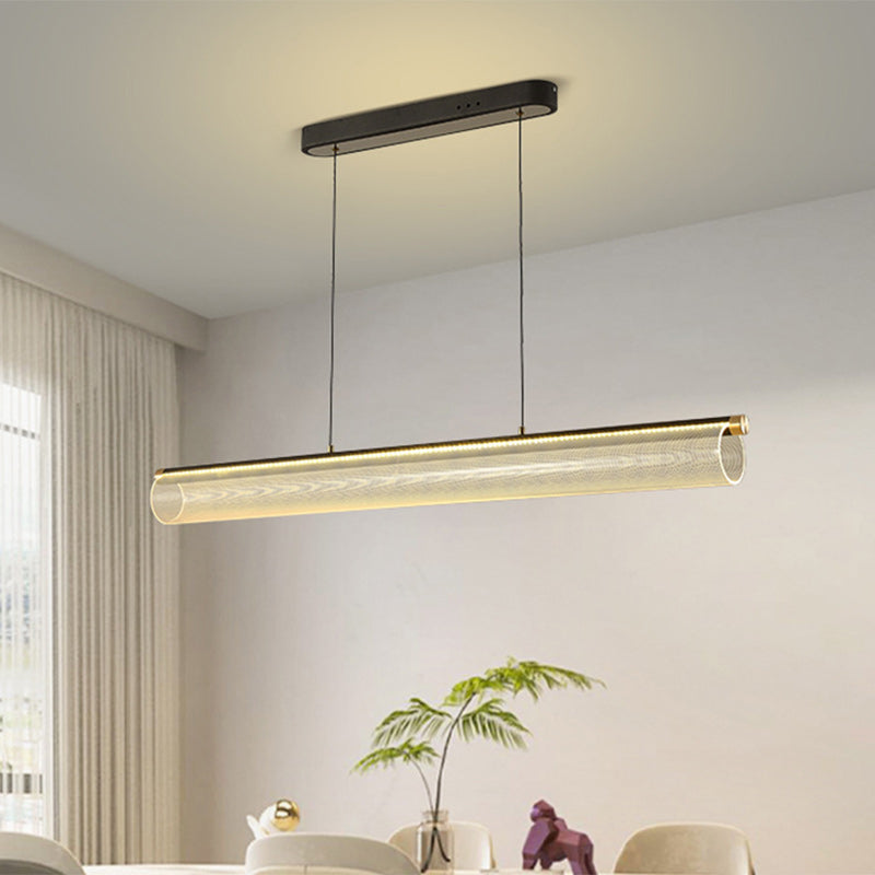 Simplicité moderne Fer Aluminium Acrylique Rond Elliptique Bande Carrée Motif LED Lustres Lumière d&