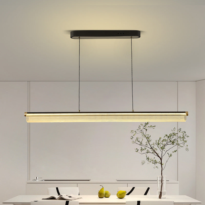 Simplicité moderne Fer Aluminium Acrylique Rond Elliptique Bande Carrée Motif LED Lustres Lumière d&