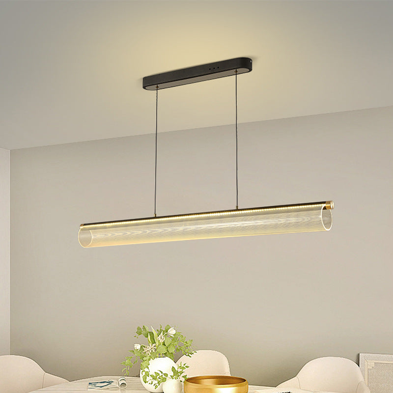 Simplicité moderne Fer Aluminium Acrylique Rond Elliptique Bande Carrée Motif LED Lustres Lumière d&