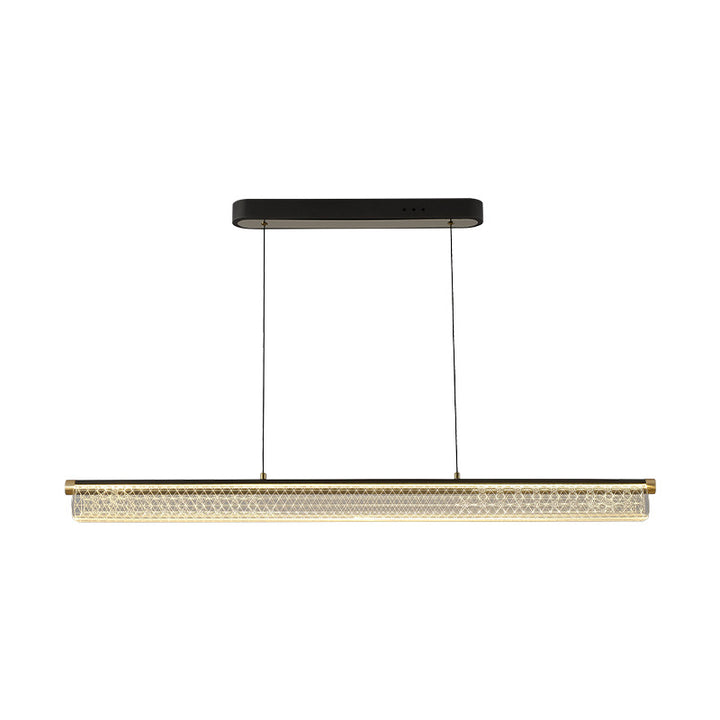 Modern Simplicity Iron Aluminum Acrylic Round Elliptical Strip Square Pattern LED Chandeliers Island Light For Dining Room