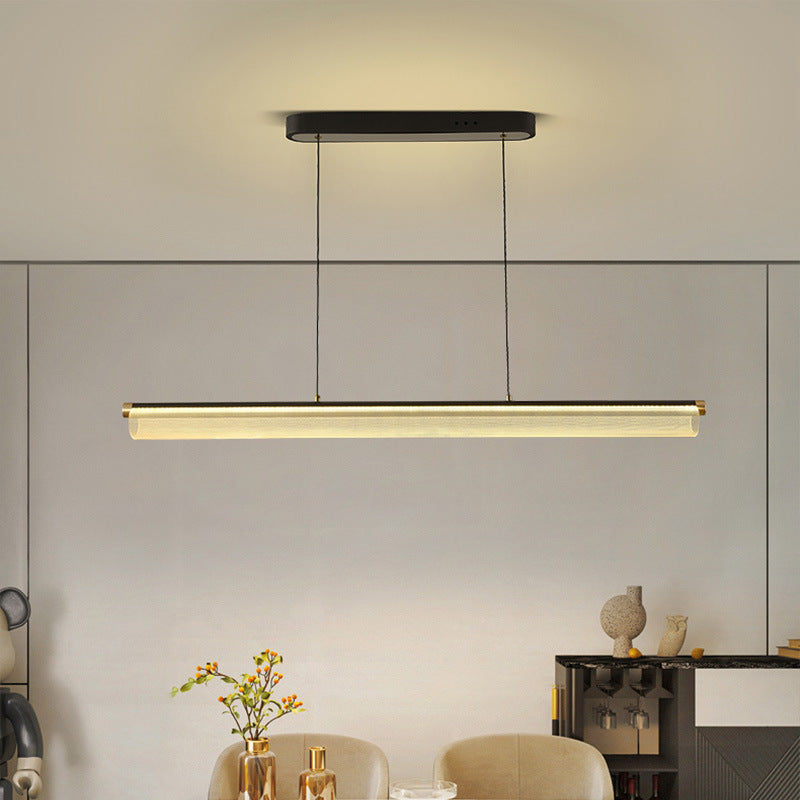 Simplicité moderne Fer Aluminium Acrylique Rond Elliptique Bande Carrée Motif LED Lustres Lumière d&