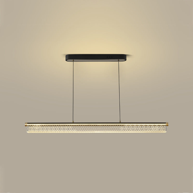 Simplicité moderne Fer Aluminium Acrylique Rond Elliptique Bande Carrée Motif LED Lustres Lumière d&