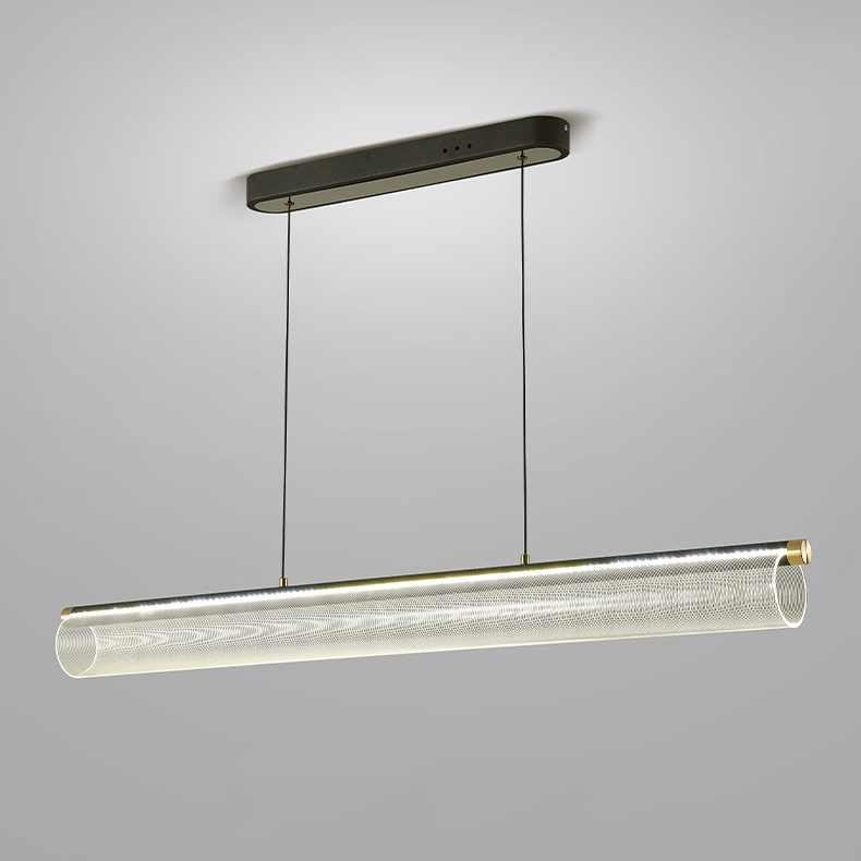 Simplicité moderne Fer Aluminium Acrylique Rond Elliptique Bande Carrée Motif LED Lustres Lumière d&
