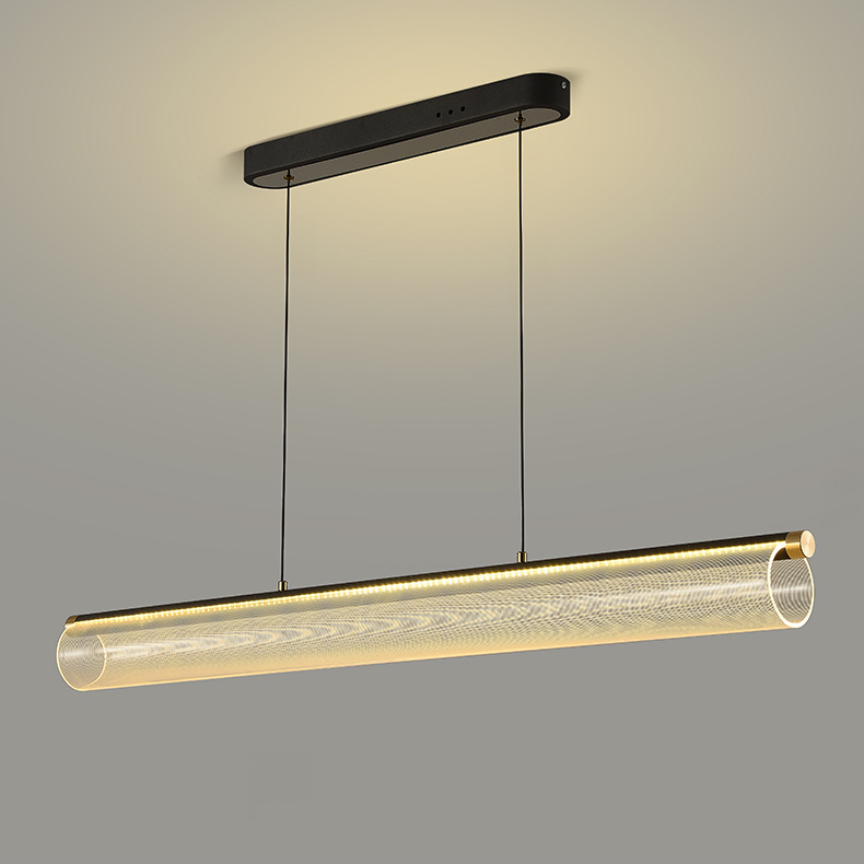 Simplicité moderne Fer Aluminium Acrylique Rond Elliptique Bande Carrée Motif LED Lustres Lumière d&