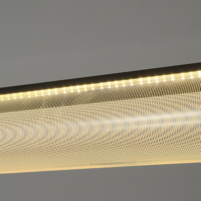 Simplicité moderne Fer Aluminium Acrylique Rond Elliptique Bande Carrée Motif LED Lustres Lumière d'île pour Salle à Manger 