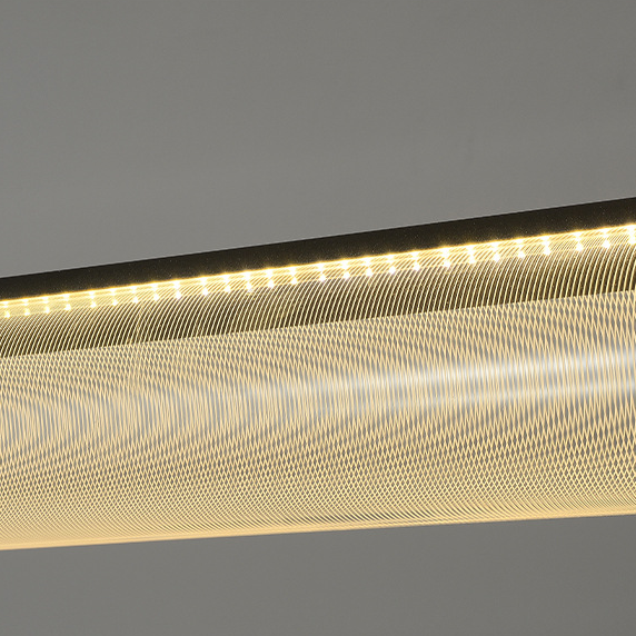 Simplicité moderne Fer Aluminium Acrylique Rond Elliptique Bande Carrée Motif LED Lustres Lumière d&