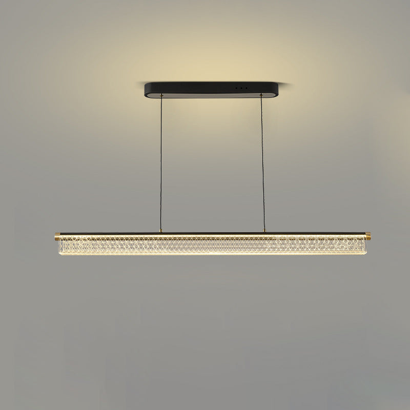 Simplicité moderne Fer Aluminium Acrylique Rond Elliptique Bande Carrée Motif LED Lustres Lumière d&