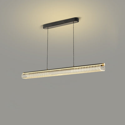 Simplicité moderne Fer Aluminium Acrylique Rond Elliptique Bande Carrée Motif LED Lustres Lumière d'île pour Salle à Manger 