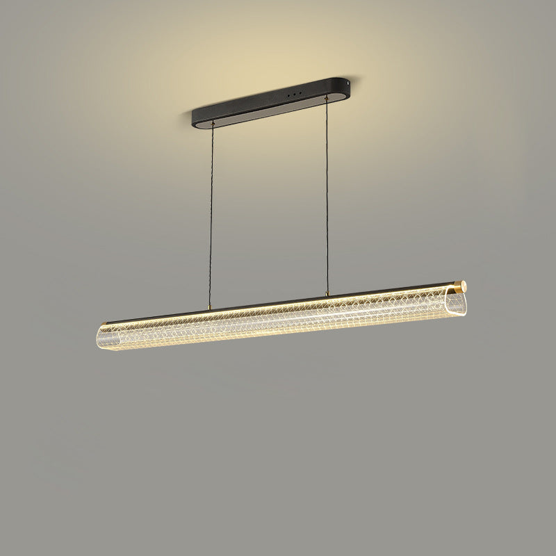 Simplicité moderne Fer Aluminium Acrylique Rond Elliptique Bande Carrée Motif LED Lustres Lumière d&